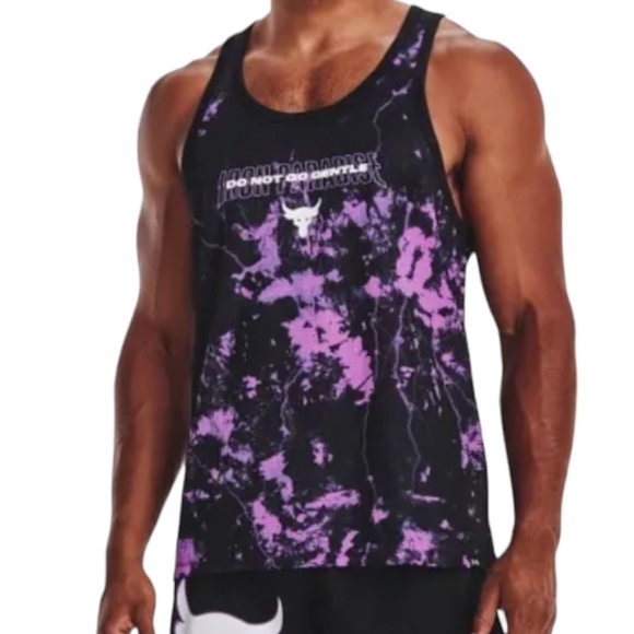 Under Armour PROJECT ROCK Mens XL Tank Top Dwayne Johnson Mesh Summer Beach - Picture 8 of 8